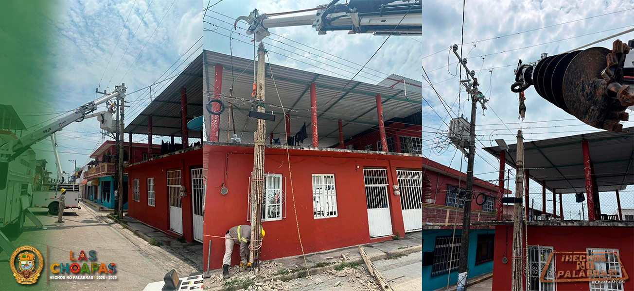 CFE CONTINÚA TRABAJOS EN CAMPO NUEVO Y ZONAS ALEDAÑAS