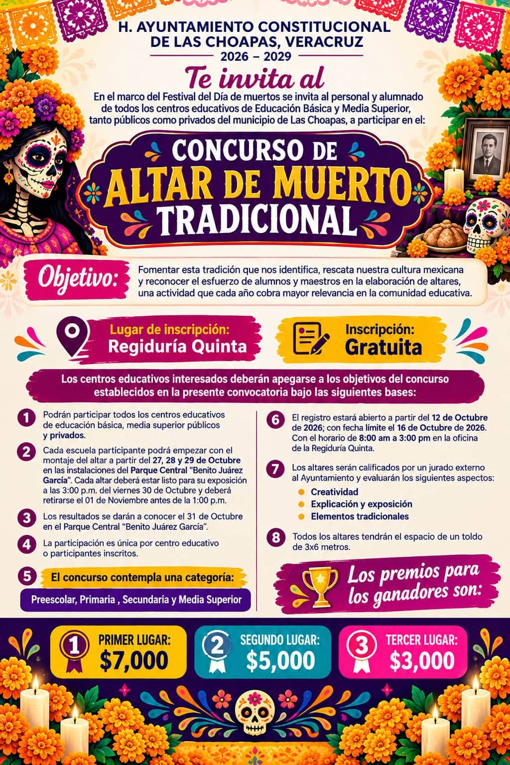  LAS CHOAPAS CELEBRARÁ EL DÍA DE MUERTOS CON CULTURA, ARTE Y TRADICIÓN