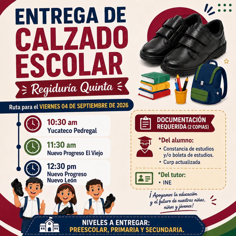 CONTINÚA LA ENTREGA DE CALZADO ESCOLAR GRATUITO