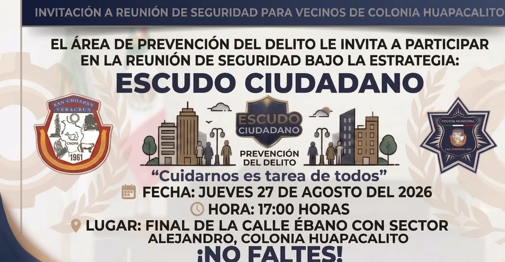  SEGURIDAD PÚBLICA | ESCUDO CIUDADANO: CUIDARNOS ES TAREA DE TODOS