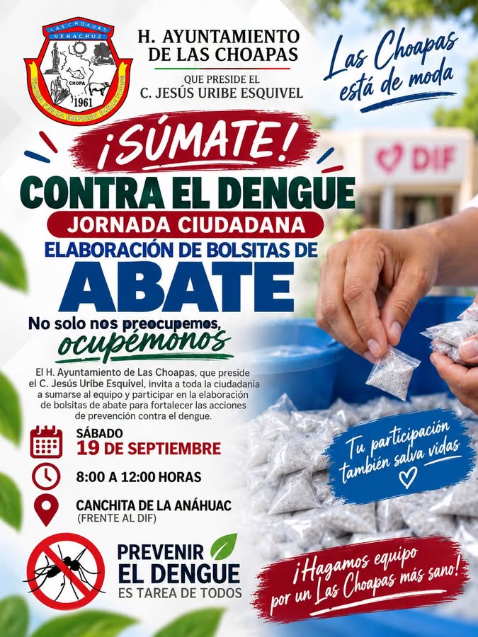 ¡LAS CHOAPAS SE UNE CONTRA EL DENGUE!