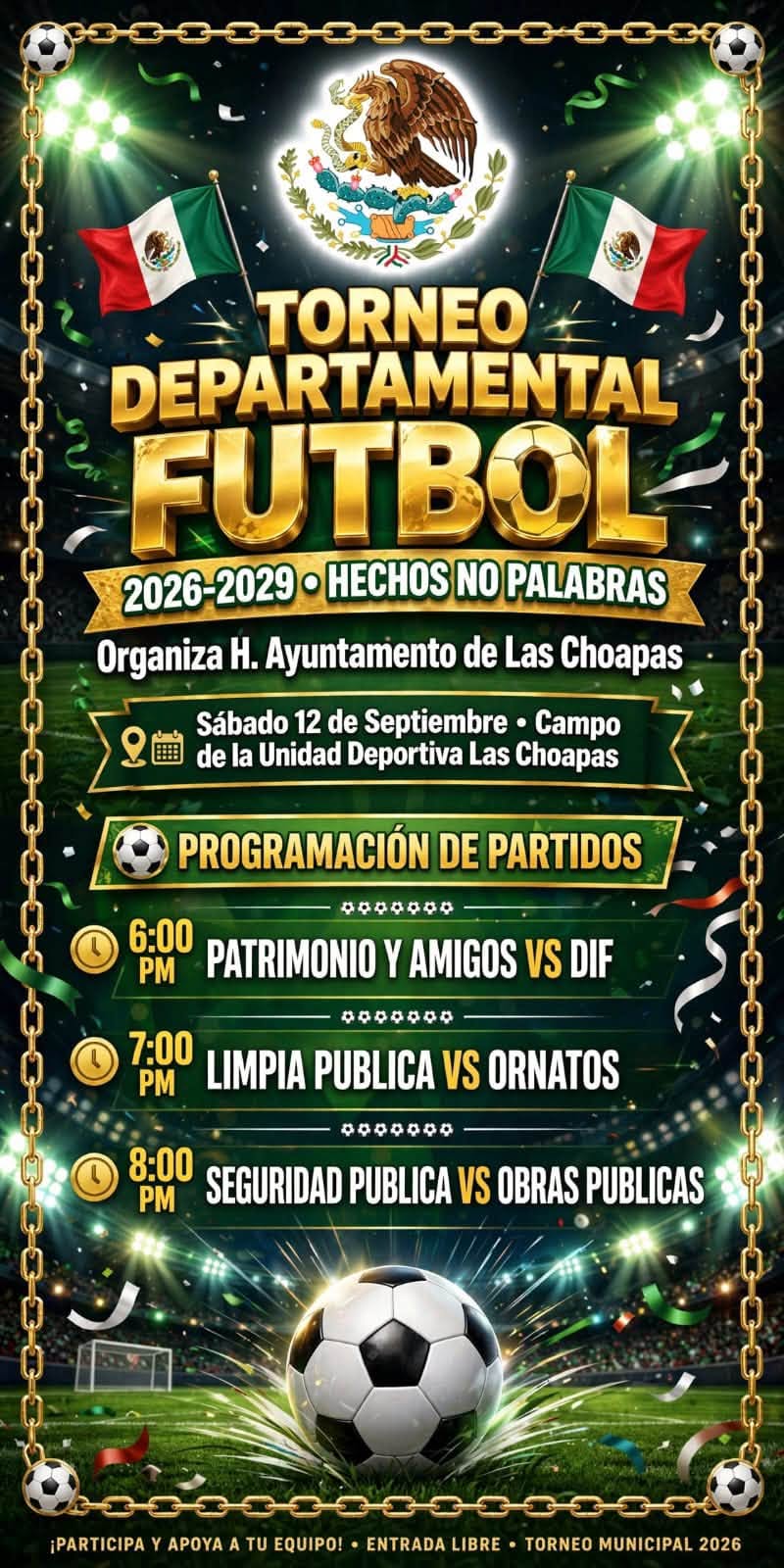 ¡FIN DE SEMANA DEPORTIVO EN LAS CHOAPAS!