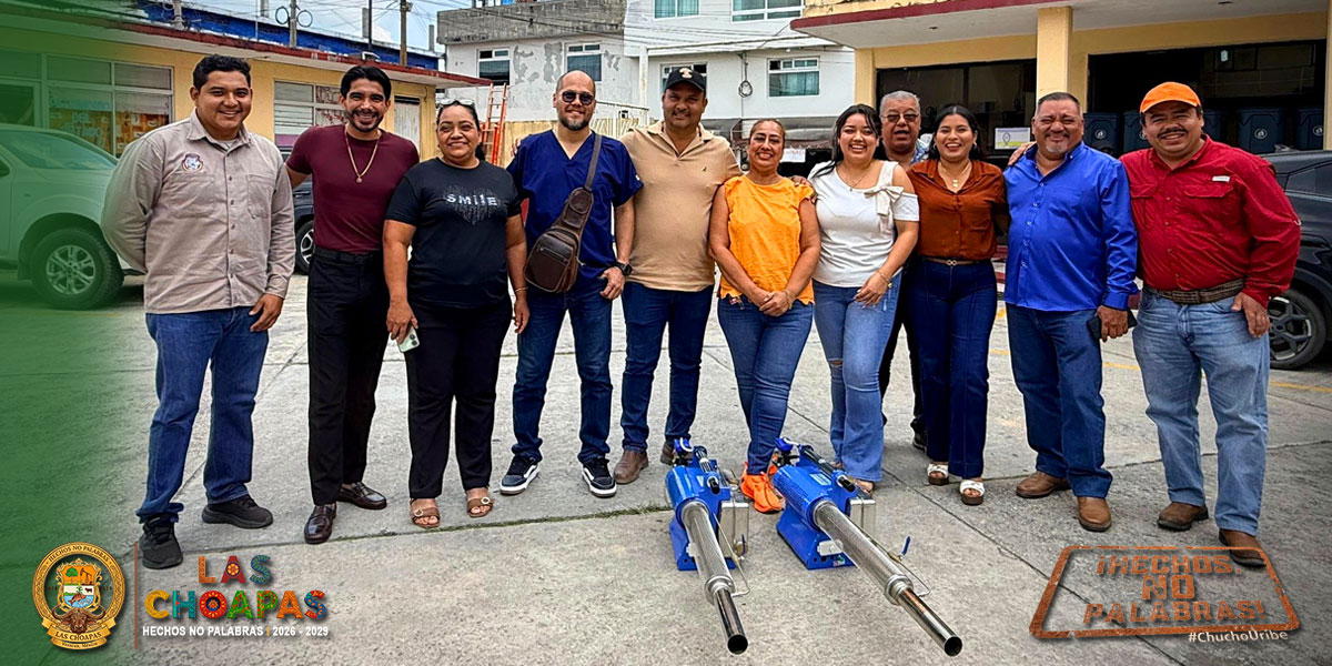 El H. Ayuntamiento de Las Choapas refuerza el combate contra el dengue con 2 termonebulizadoras nuevas.