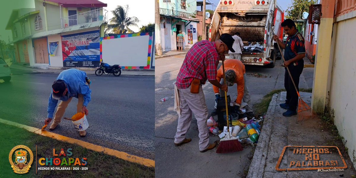 El equipo de Limpia Pública Municipal continúa mejorando la imagen urbana de nuestra ciudad.