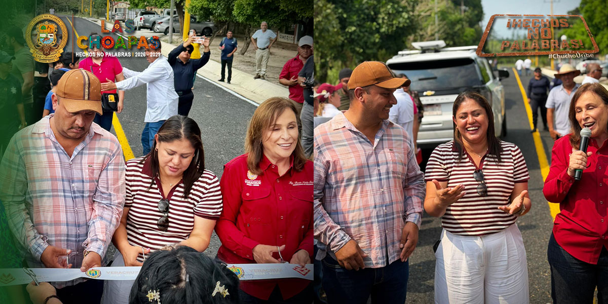 La Ing. Rocío Nahle García inaugura la carretera Las Choapas–Paralelo
