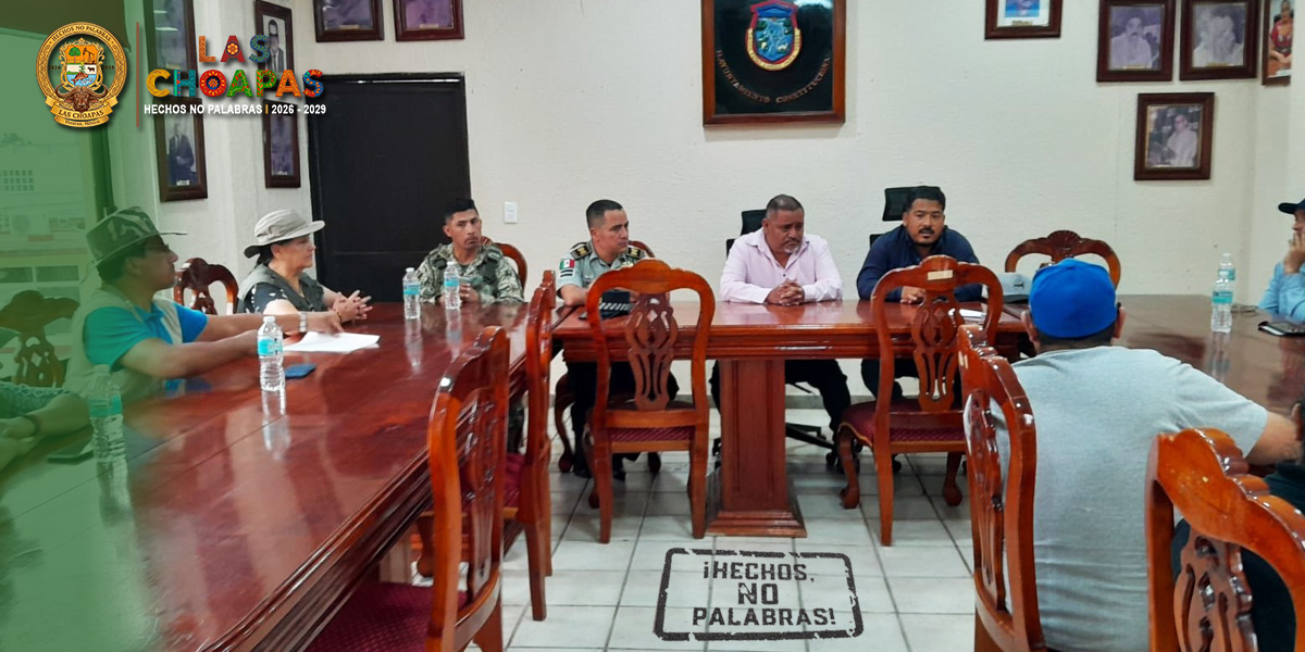 Reunión de coordinación interinstitucional en Las Choapas con PROFEPA, Guardian Nacional  y SEDENA