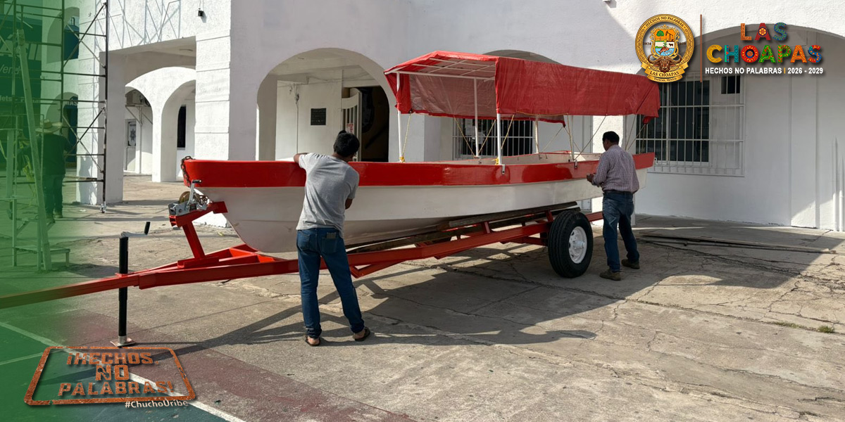 Se fortalece el trabajo de Ecología en Las Choapas con una lancha.
