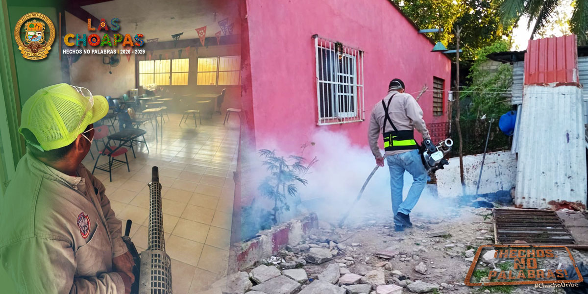 Se llevó a cabo una importante jornada de fumigación en distintos puntos de Las Choapas